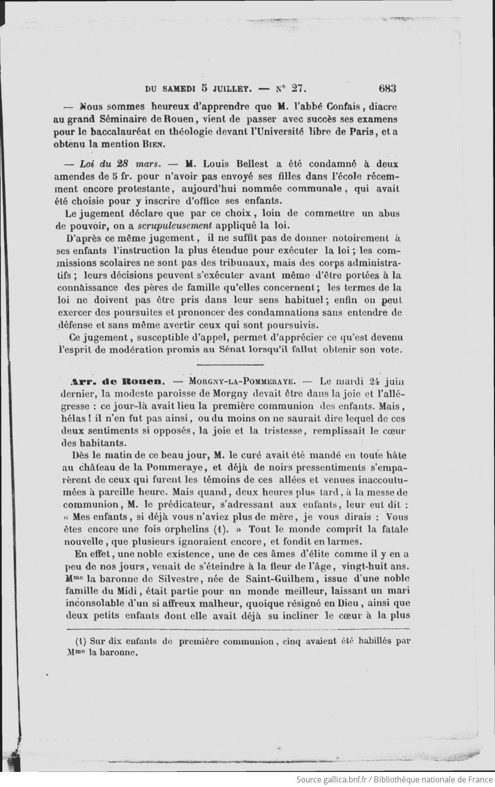  Décès de Suzanne Delpech de Saint Guilhem - Document 1